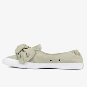 Converse Knot Top Low-top Slip On Sneakers Mint Green Bow, Size 9.5